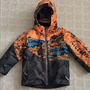 Obermeyer Boys Orange and Black Ski Jacket